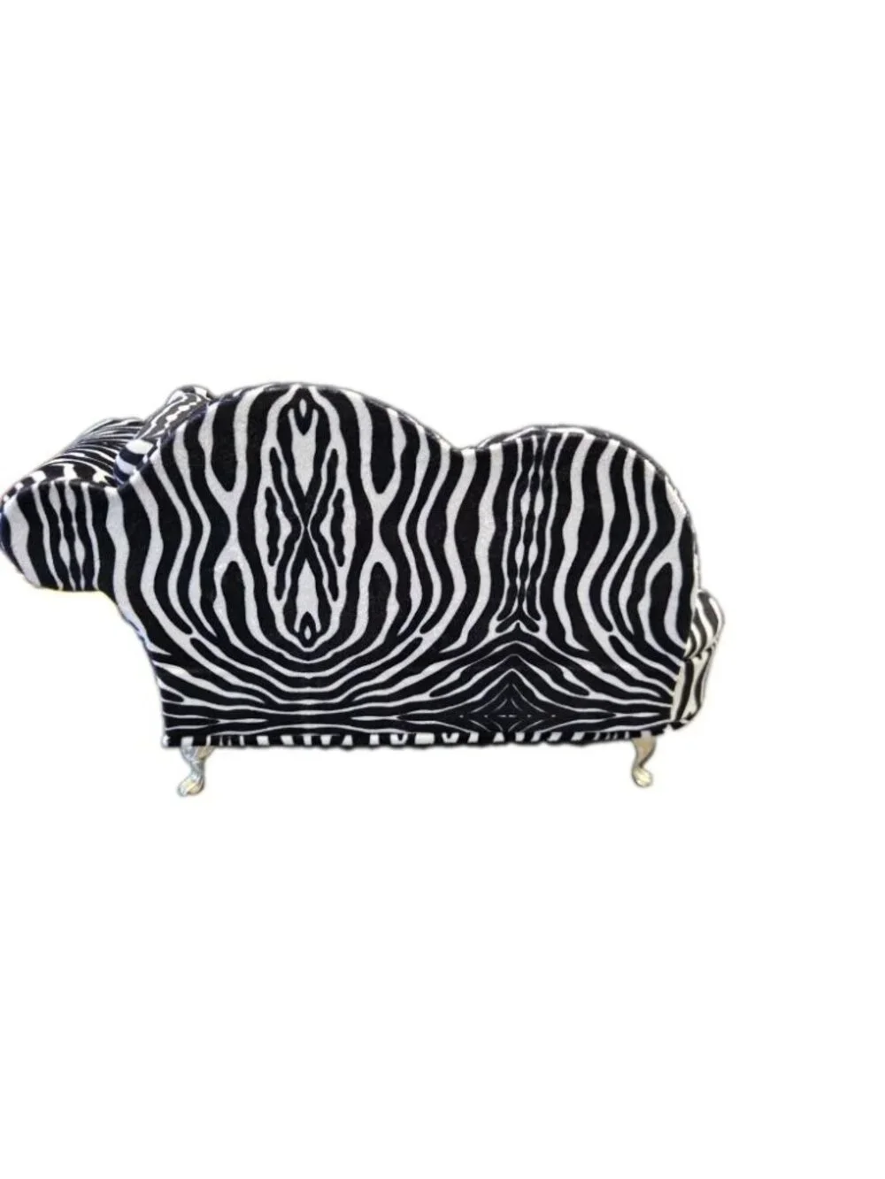 New Black & White Zebra Doll Chaise Jewelry Box Organizer Couch Jewelry Box